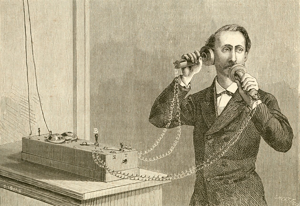 Erken bir telefon. Madrid'de yayınlanan El Museo Popular'dan by Spanish School