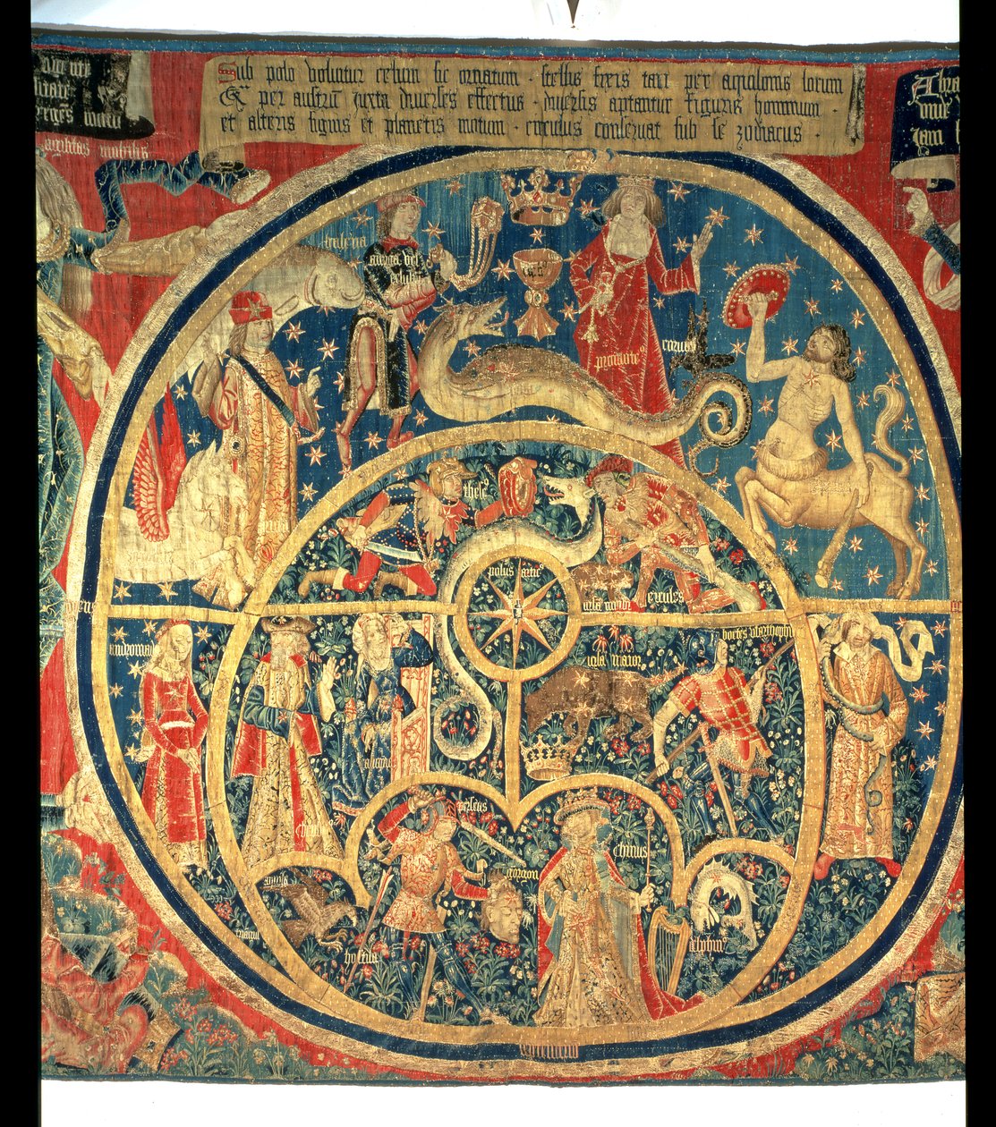 Astrolojik goblen (merkezi detay) by Spanish School