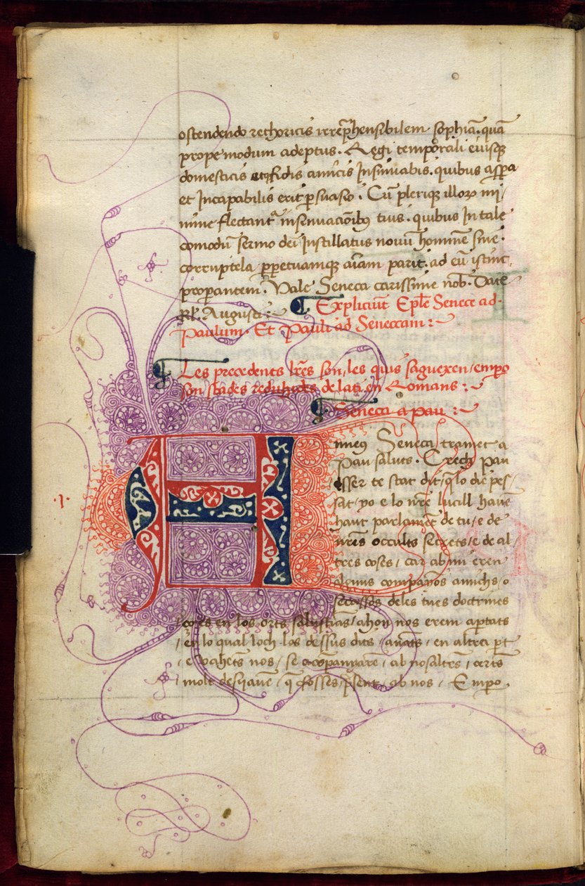 Burney 252, f. 4v, Pseudo-Seneca