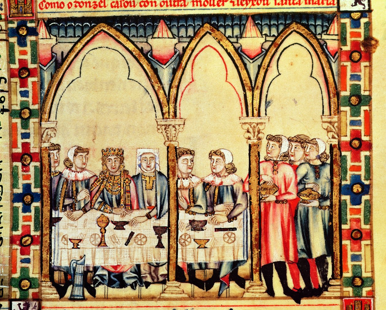 Fol.16v Nişan Ziyafeti, Alfonso X