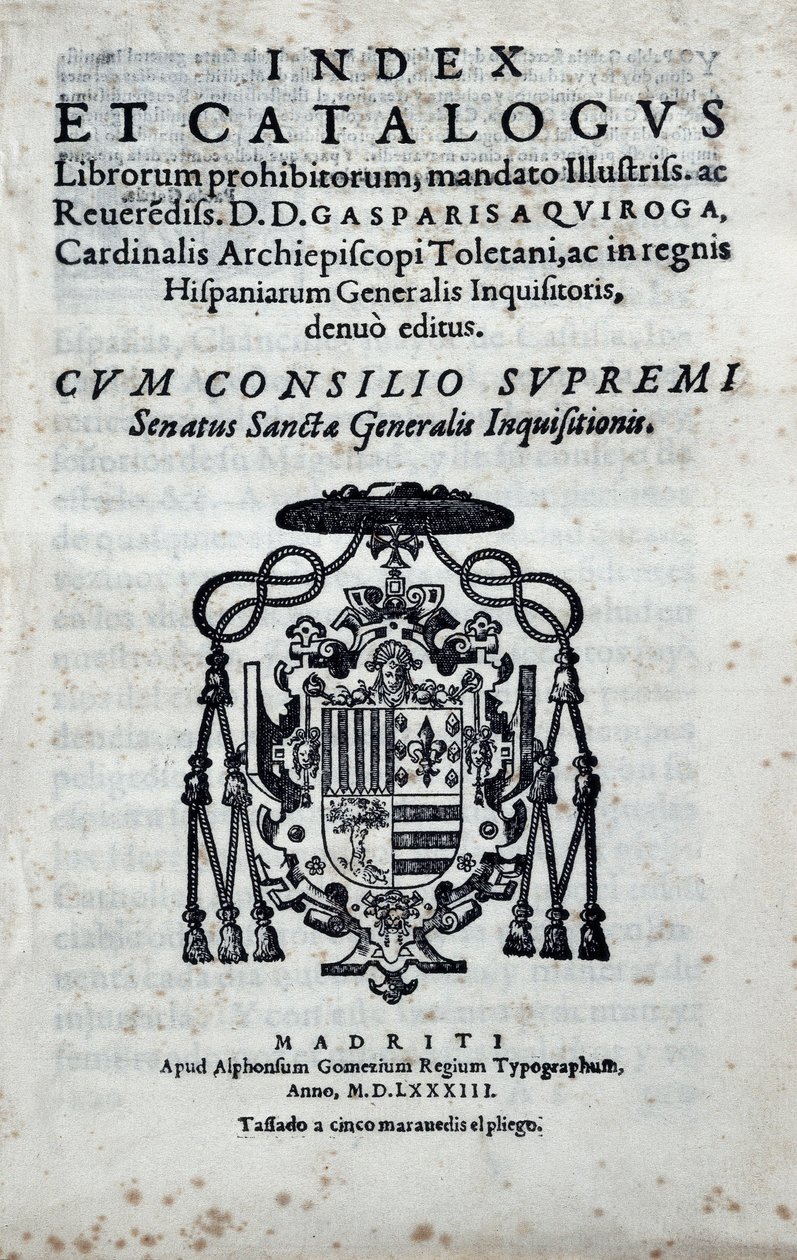 Gaspar de Quiroga (1499-1593) tarafından yayınlanan İspanya