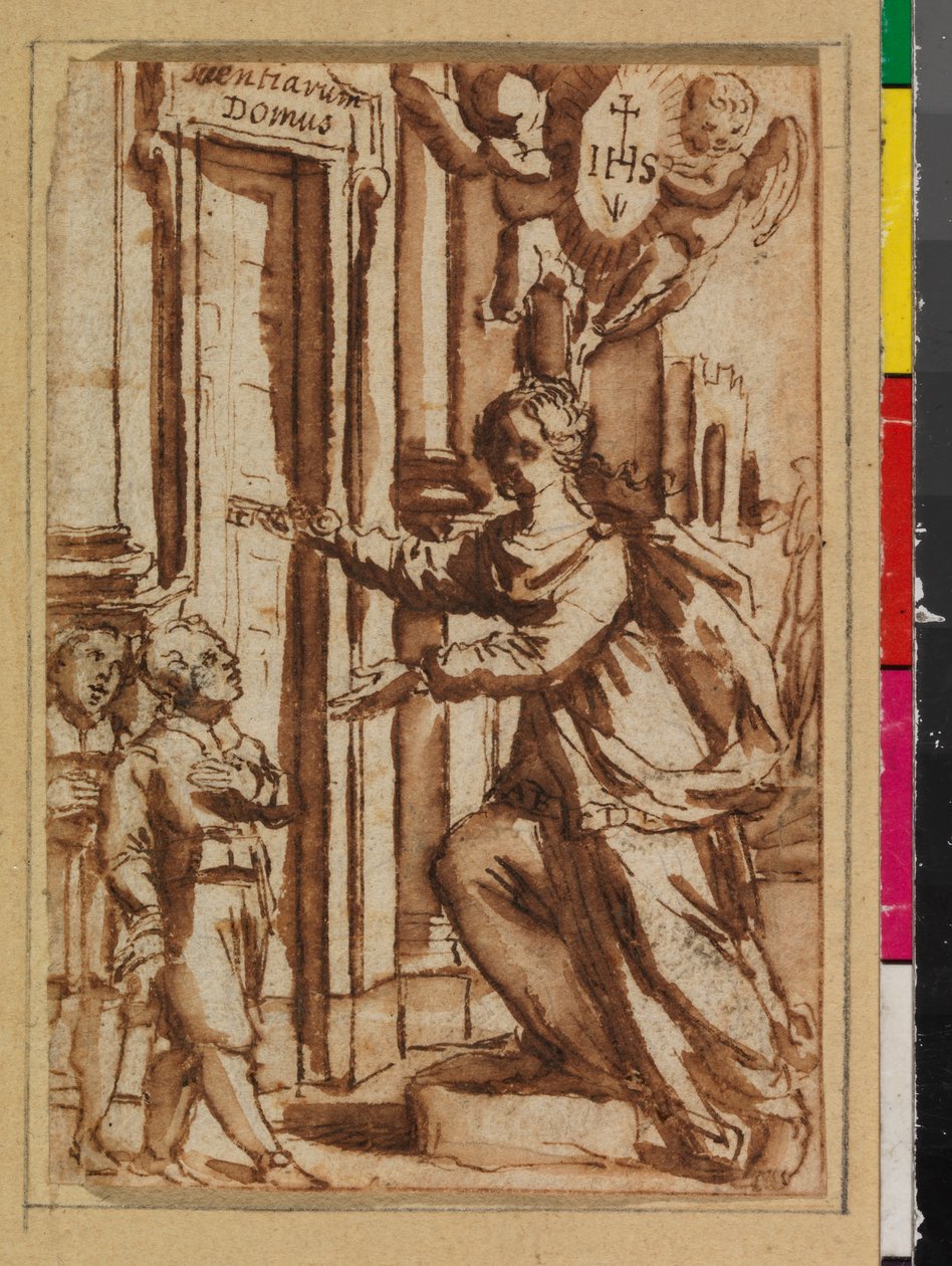 Öğrenim kapısını açan okuryazarlık, eskiden "Bilgelik bilginin kapısını açar", 1575-1600 by Spanish School