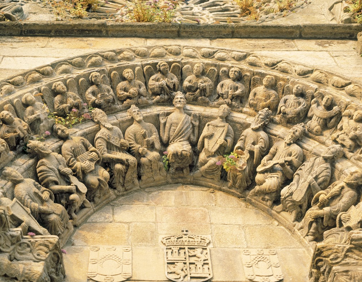San Martin kilisesinin portal kulak zarı, Noia (detay) by Spanish School