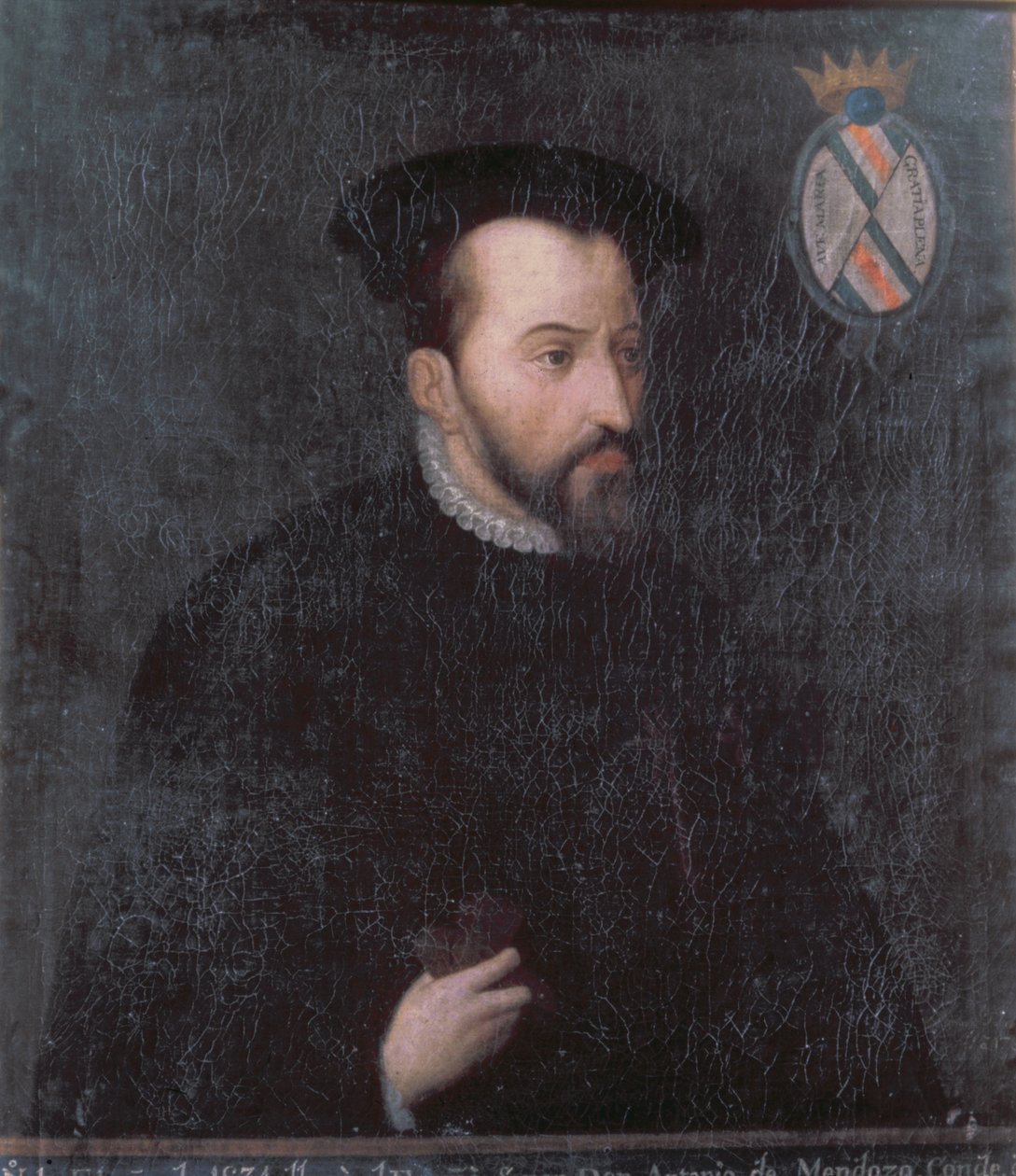 Antonio de Mendoza'nın portresi, c.1534 (tuval üzerine yağlı boya) by Spanish School