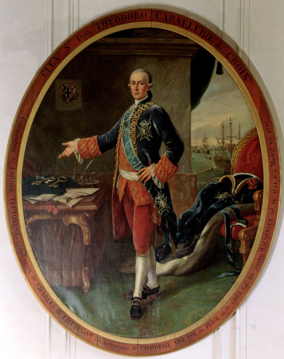 Caballero Teodoro de Croix (1730-92) Peru ve Şili Valisinin Portresi by Spanish School