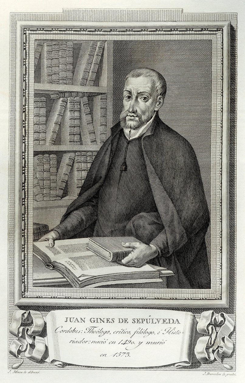 İspanyol hümanist ve dindar Juan Gines de Sepulveda'nın portresi (1490-1573) by Spanish School