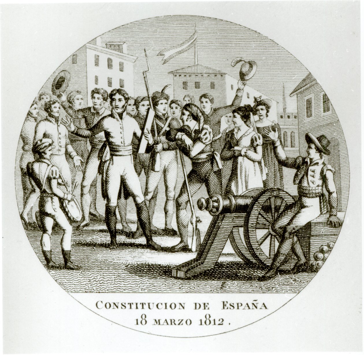 Vatanseverler tarafından 18 Mart 1812 tarihli Liberal Anayasanın ilanı, Cortes tarafından Cadiz