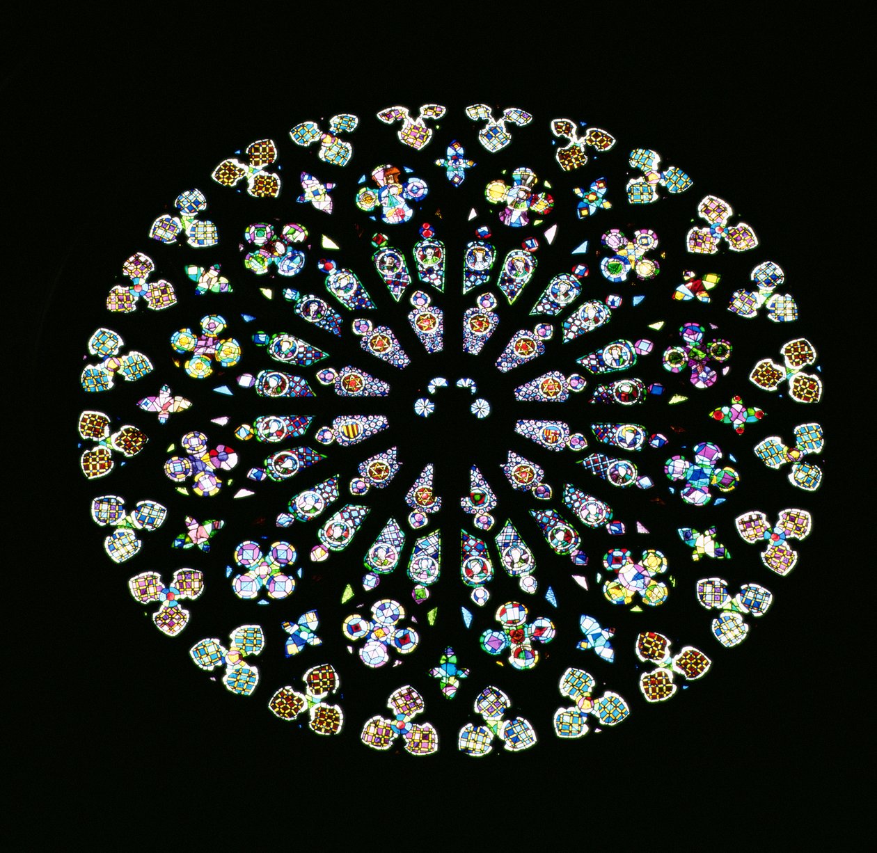 Parlak gül pencere, c.1380 by Spanish School