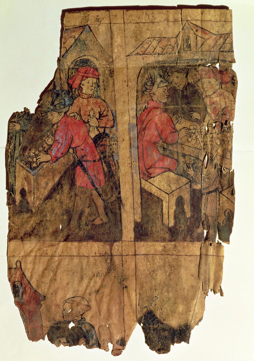 Bankacılık işlemleri sahneleri, bir kılavuzdan sayfa by Spanish School