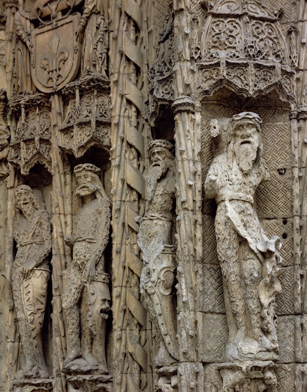 Giriş cephesinin sol pervazının heykel detayı, 1488-96 (taş) by Spanish School