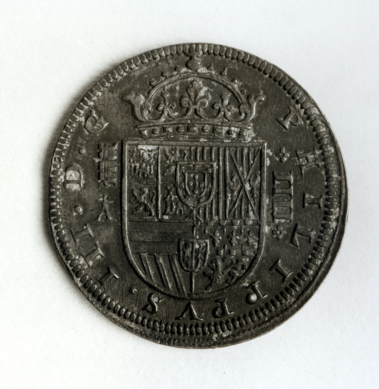 İspanya ve Portekiz Kralı III. Philip (1578-1621) (gümüş) dönemine ait dört reale gümüş taç para by Spanish School