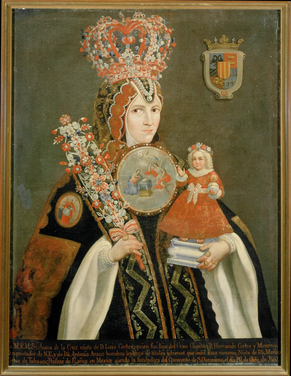 Sor Juana Ines de la Cruz, Meksikalı şair by Spanish School