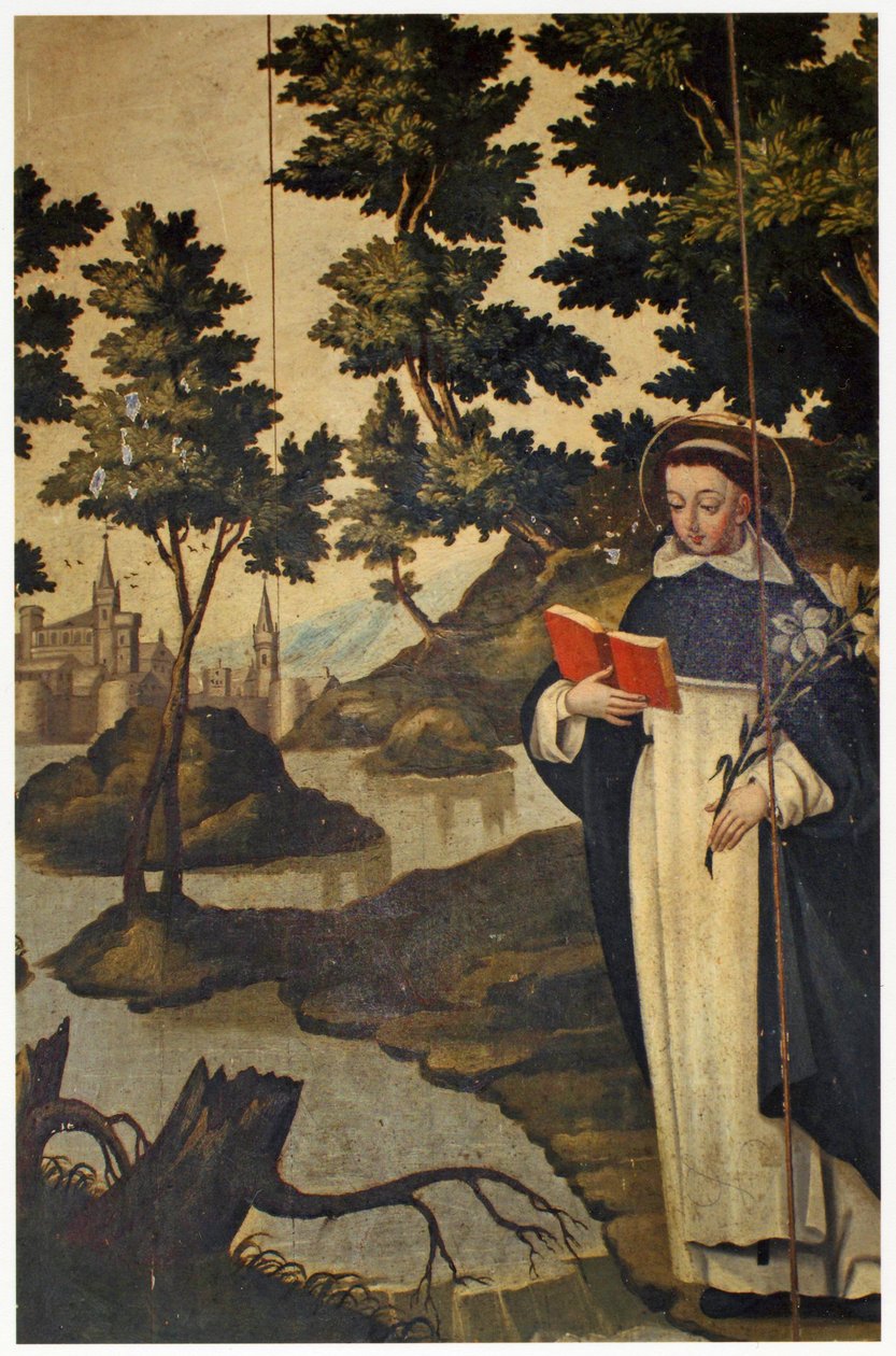 Aziz Dominic zambak tutan, 17. yüzyıl by Spanish School