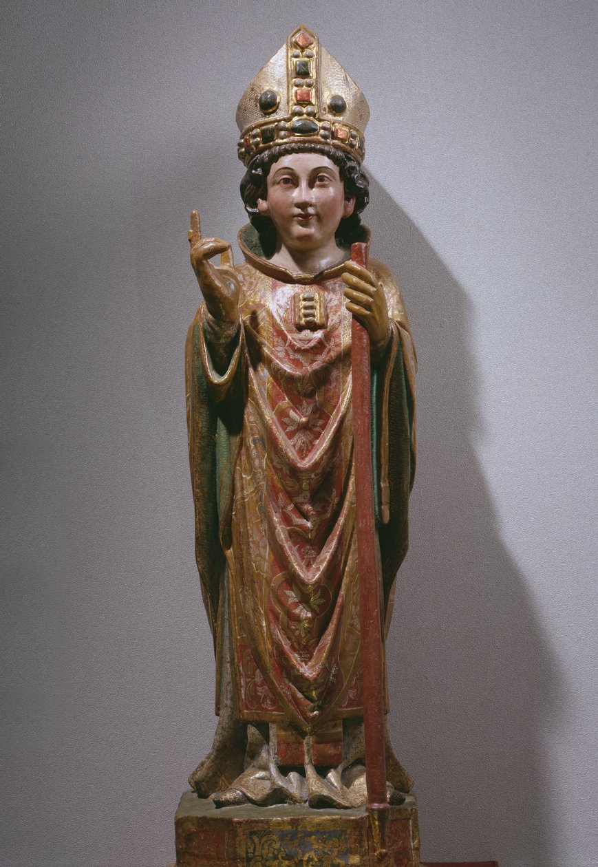 St. Martin of Tours, 14. yüzyıl sonu - 15. yüzyıl başı (boyalı ve yaldızlı ahşap) by Spanish School