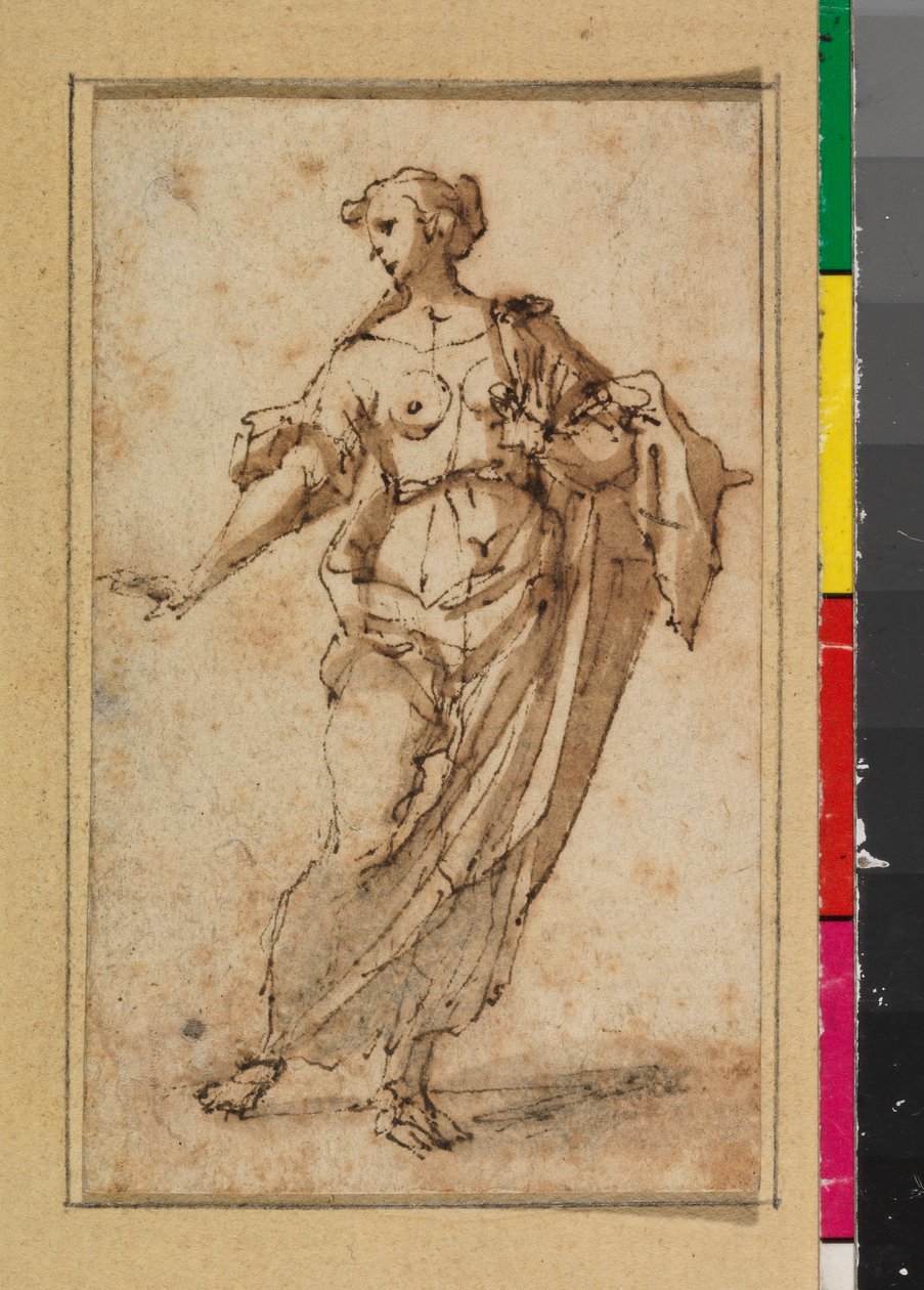 Ayakta duran kadın figürü, 1675-99 by Spanish School