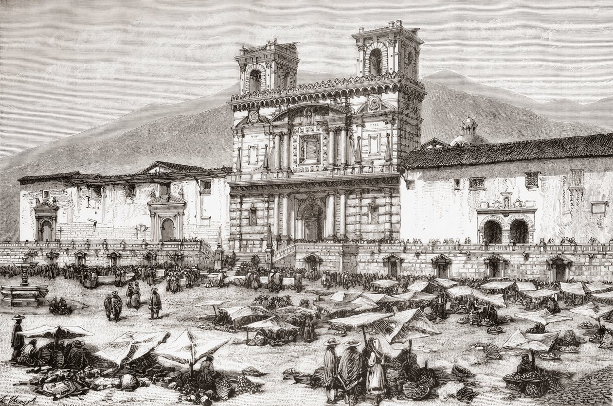 Katedral, Plaza de la Independencia aka La Plaza Grande, Quito, Ekvador by Spanish School