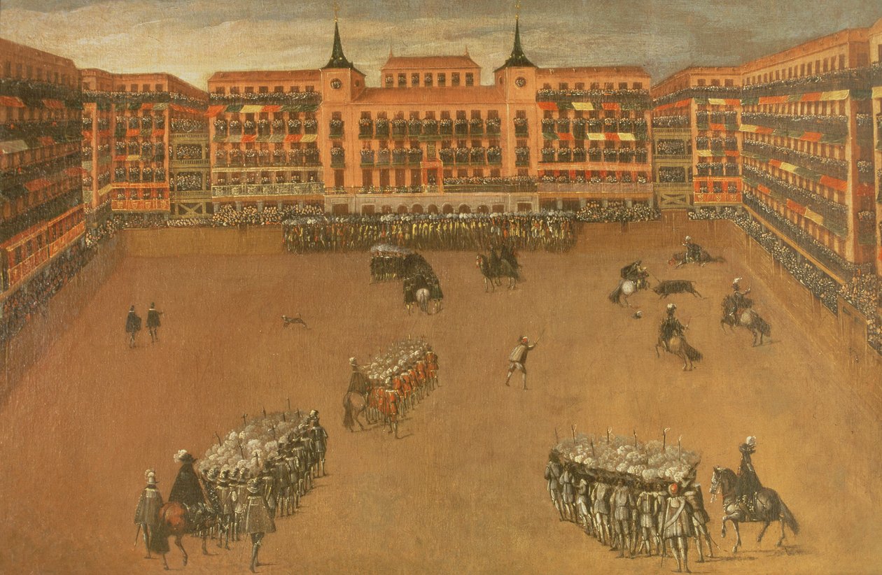 Büyük Boğa Festivali sırasında Madrid'deki Ana Meydan by Spanish School