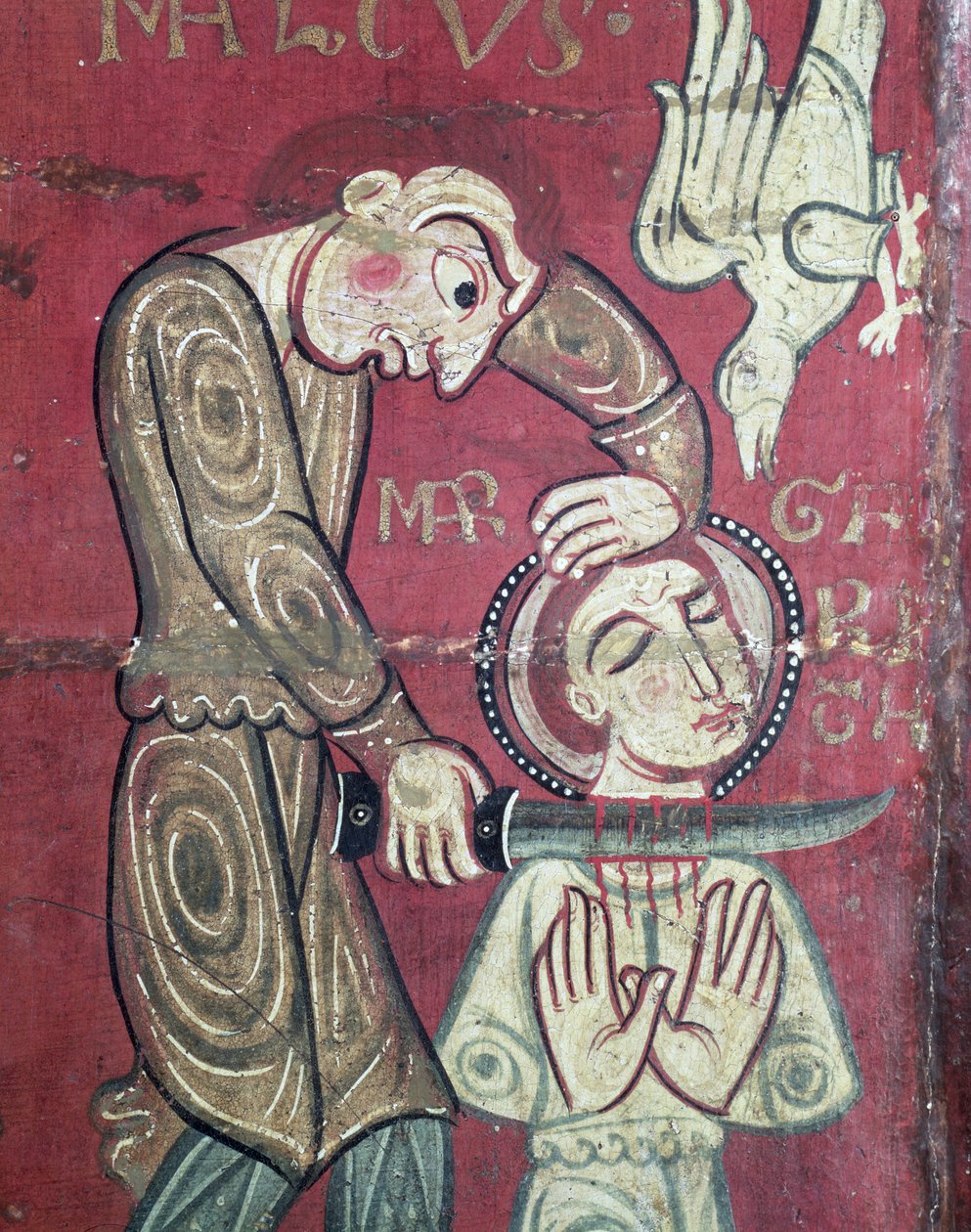 Antakya Aziz Margaret Şehitliği, Santa Margarida de Vilaseca Manastırı'ndan sunak cephesinden detay (meşe panel üzerinde tempera) by Spanish School