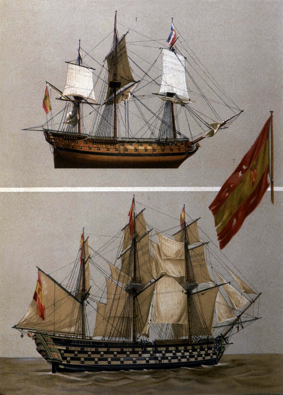 'Rayo' ve 'Santa Ana' (renkli taş) by Spanish School