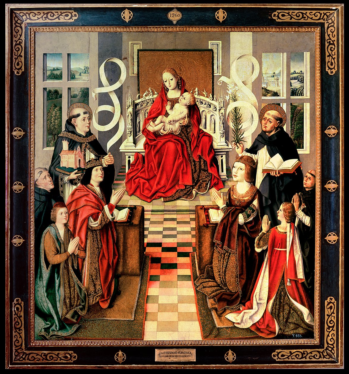 Katolik Kralların Bakiresi, c.1490 (panel üzerine yağlı boya) (ayrıntılar için bkz. 161527 ve 3947) by Spanish School