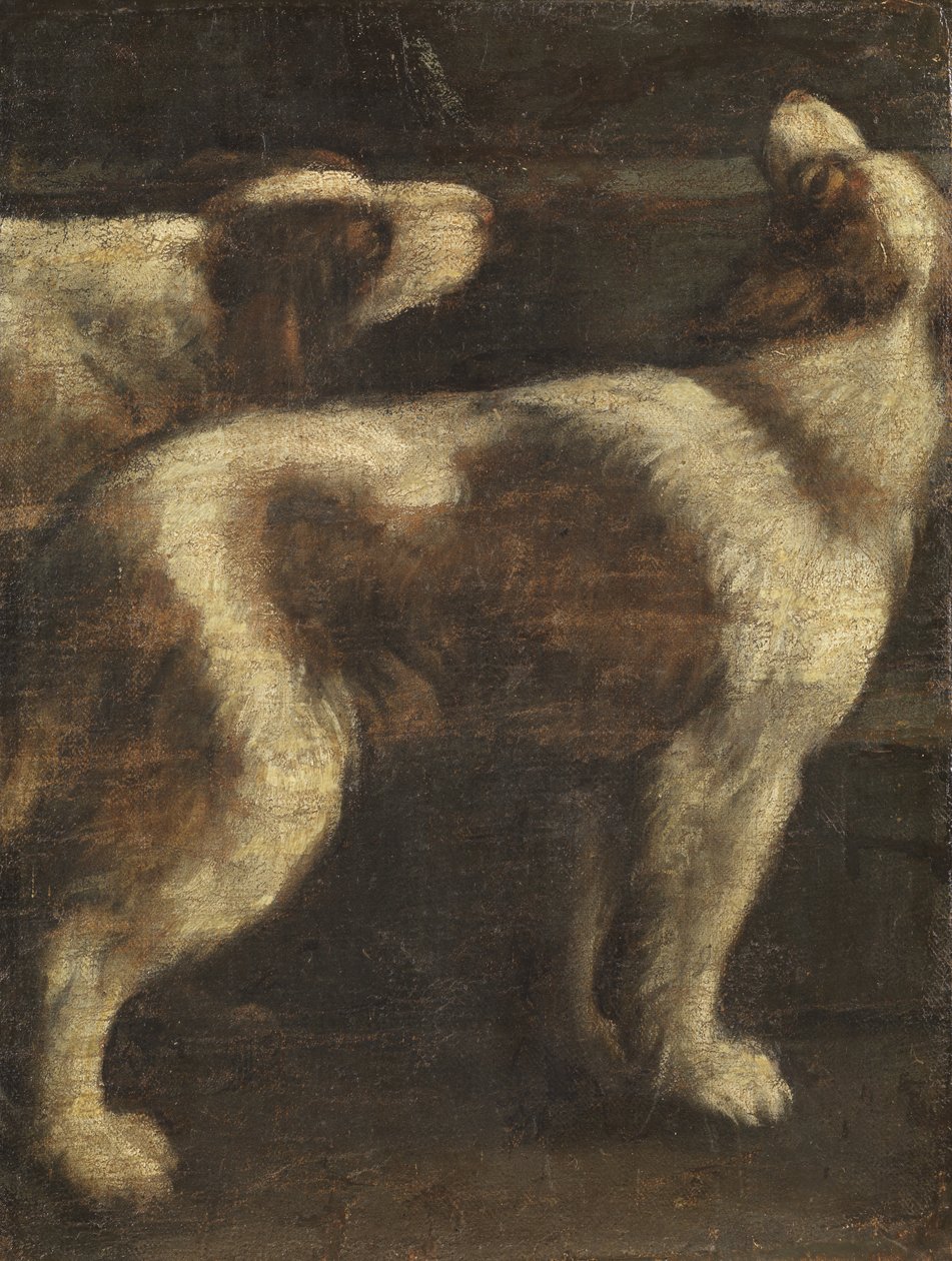 İki köpek by Spanish School