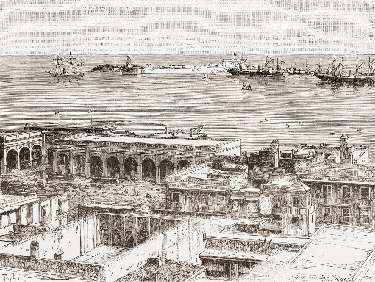 Veracruz ve San Juan de Ulúa kalesinin görünümü, Meksika by Spanish School