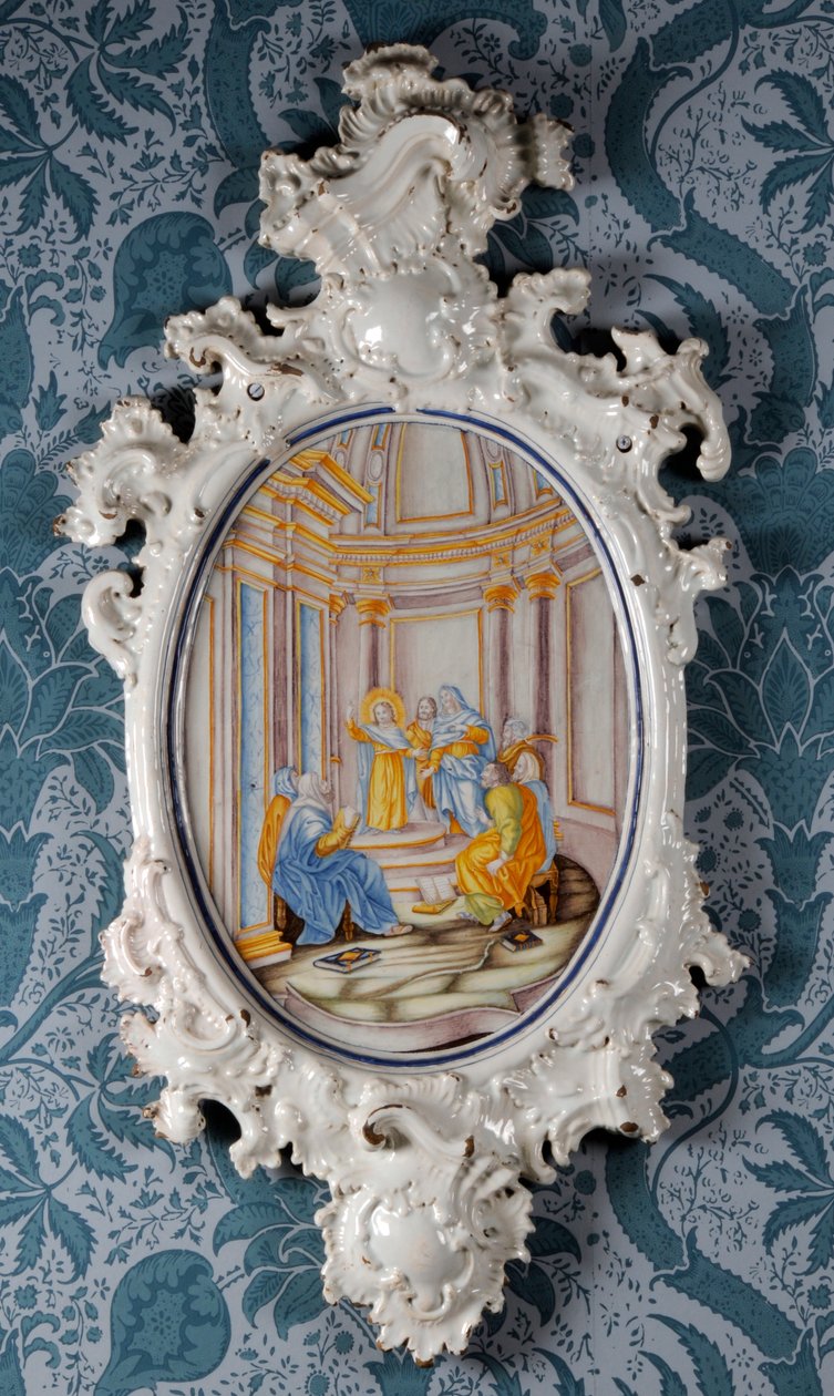 Duvar plakası, Alcora Seramik Fabrikası, c.1750 (kalay sırlı çanak çömlek) by Spanish School