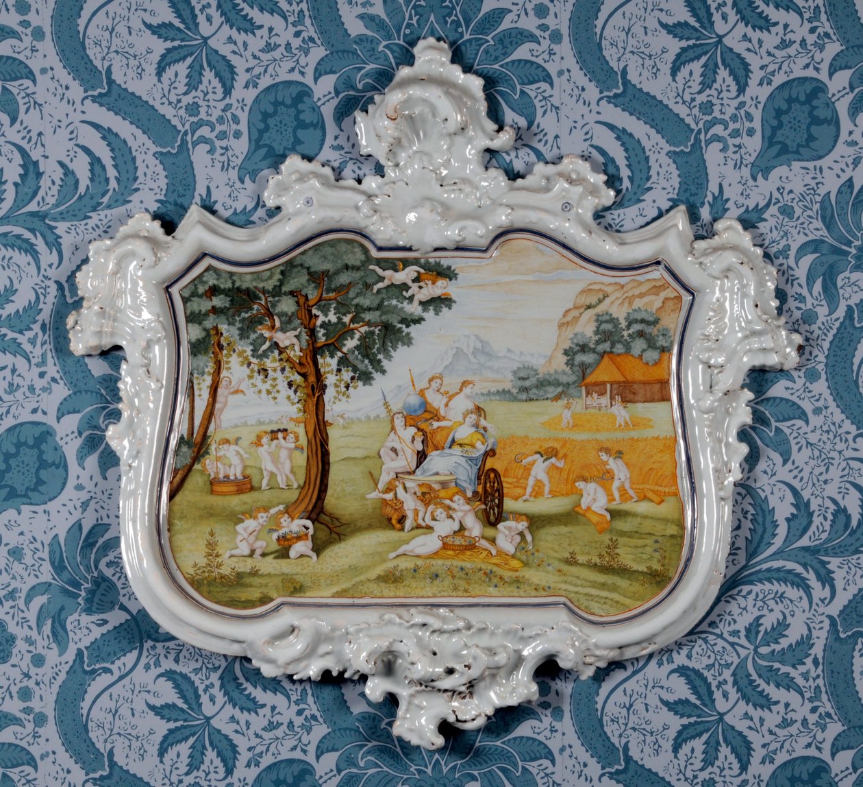 Duvar plakası, Alcora Seramik Fabrikası, c.1750 (kalay sırlı çanak çömlek) by Spanish School
