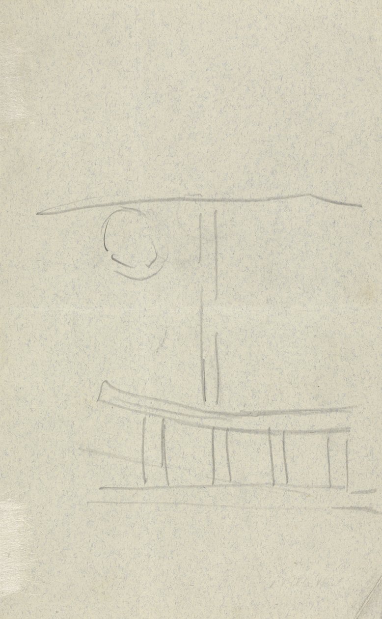 Merdiven, Altın Buzağı Mağarası için (grafit) (rekto için bkz. 265075) by Spencer Frederick Gore