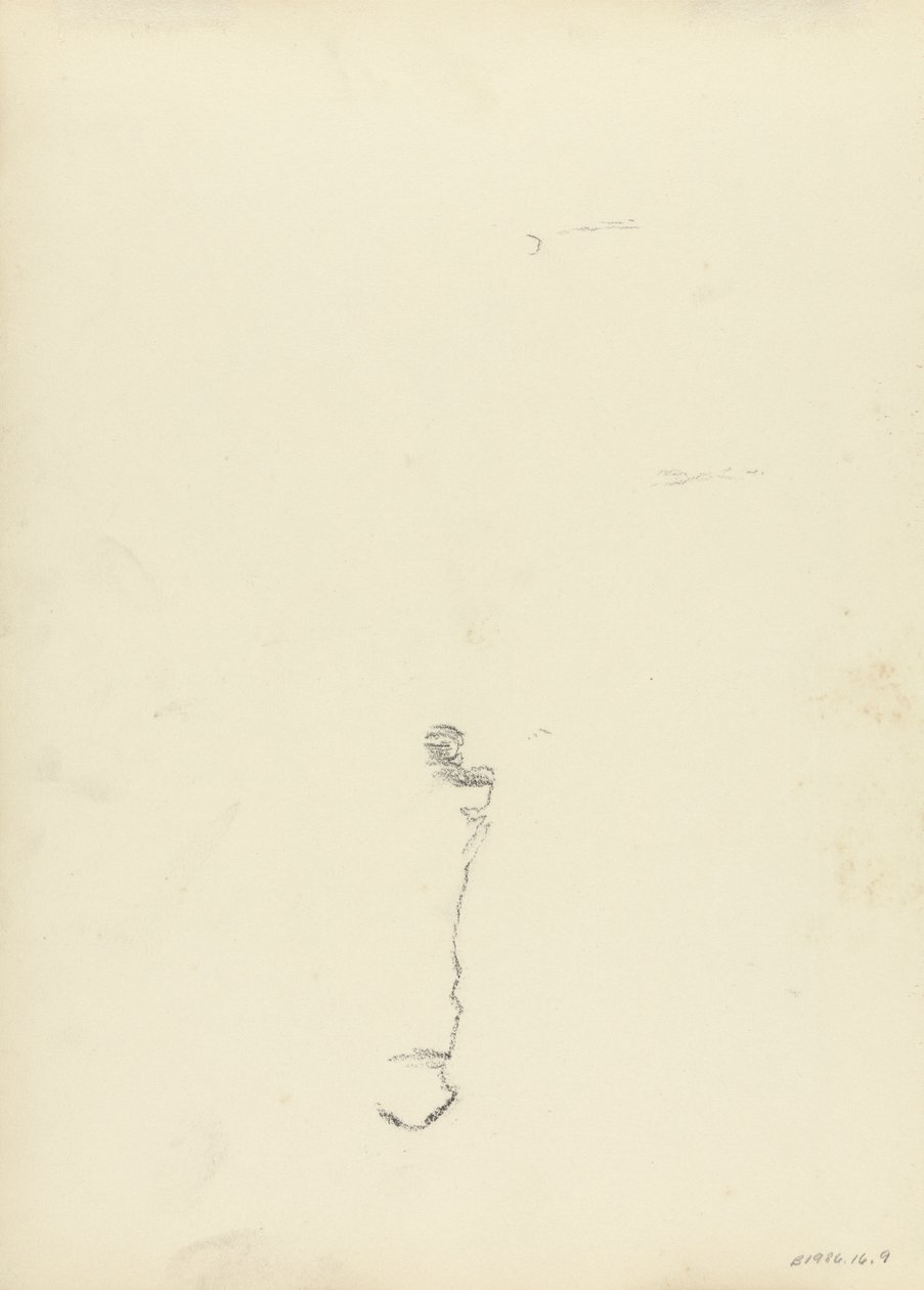 Altın Buzağı Mağarası için Çalışma (grafit) (rekto için bkz. 265077) by Spencer Frederick Gore