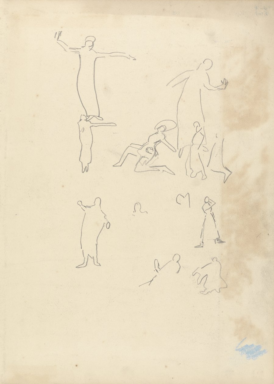 Altın Buzağı Mağarası için Dansçıların Çalışması (grafit) (ayrıntılı bilgi için bkz. 265074) by Spencer Frederick Gore