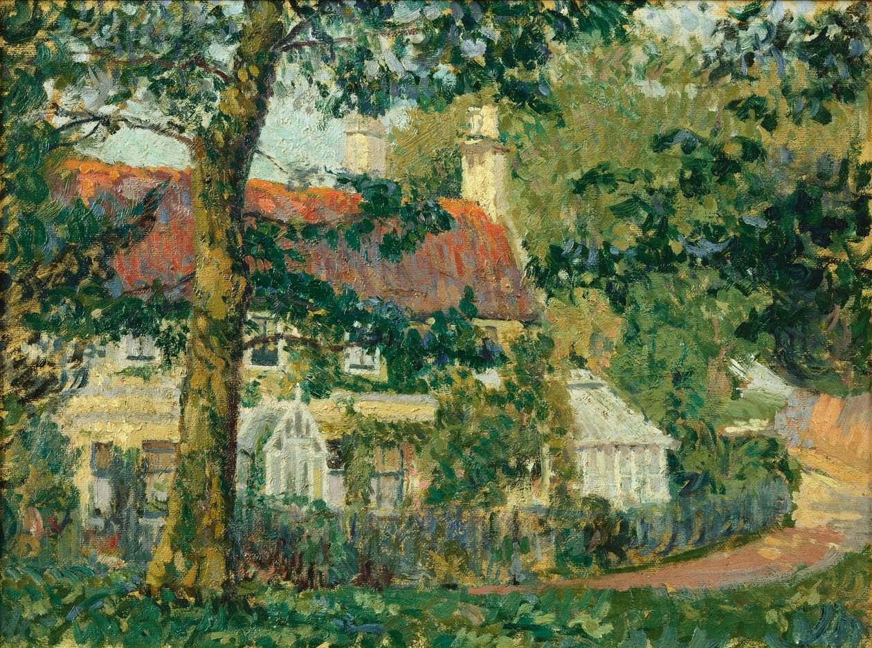 Kırmızı Çatılı Bir Kulübe, Somerset, 1909-10 by Spencer Frederick Gore