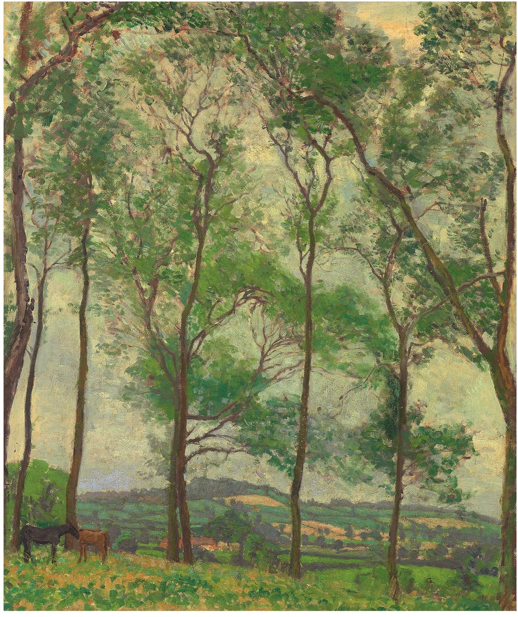 Somerset Manzarası, Applehayes yakınında, 1910 dolayları (tuval üzerine yağlı boya) by Spencer Frederick Gore