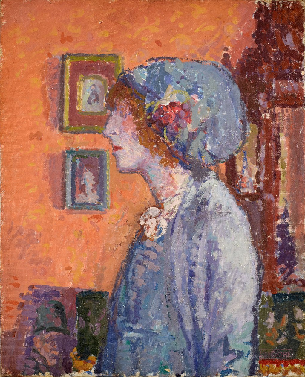 Sanatçının Karısının Portresi, Mollie Kerr, 1911. by Spencer Gore