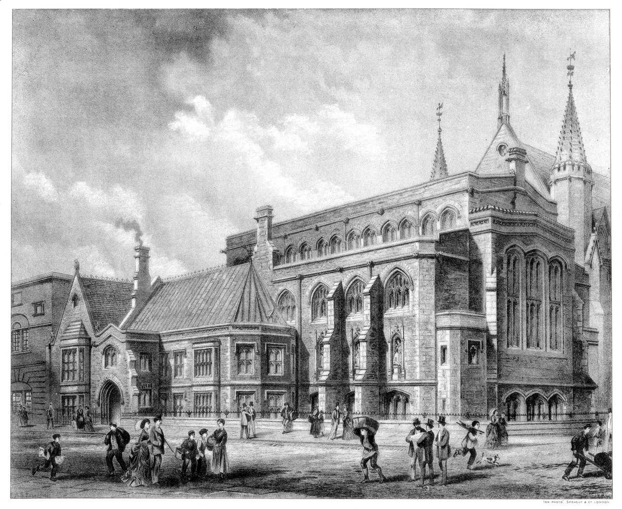 Londra Şehri Kurumu Kütüphanesi ve Müzesi, 1886. by Sprague and Co