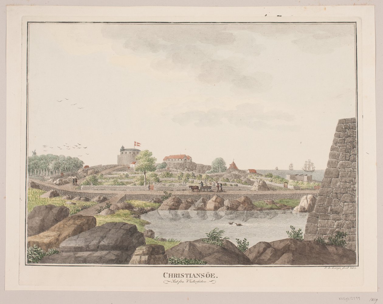 Christiansø. Batı tarafından görüldü by Søren L. Lange
