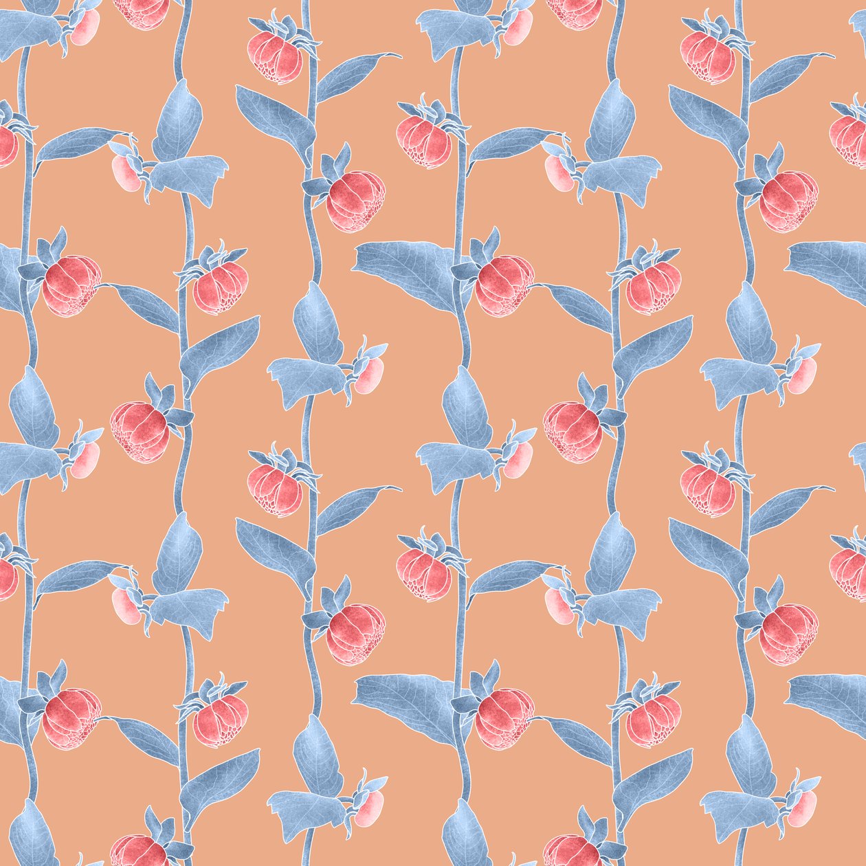 Dahlia koordinat deseni colorway 2, 2020 (grafit kalem ve dijital) by Stacy Hsu