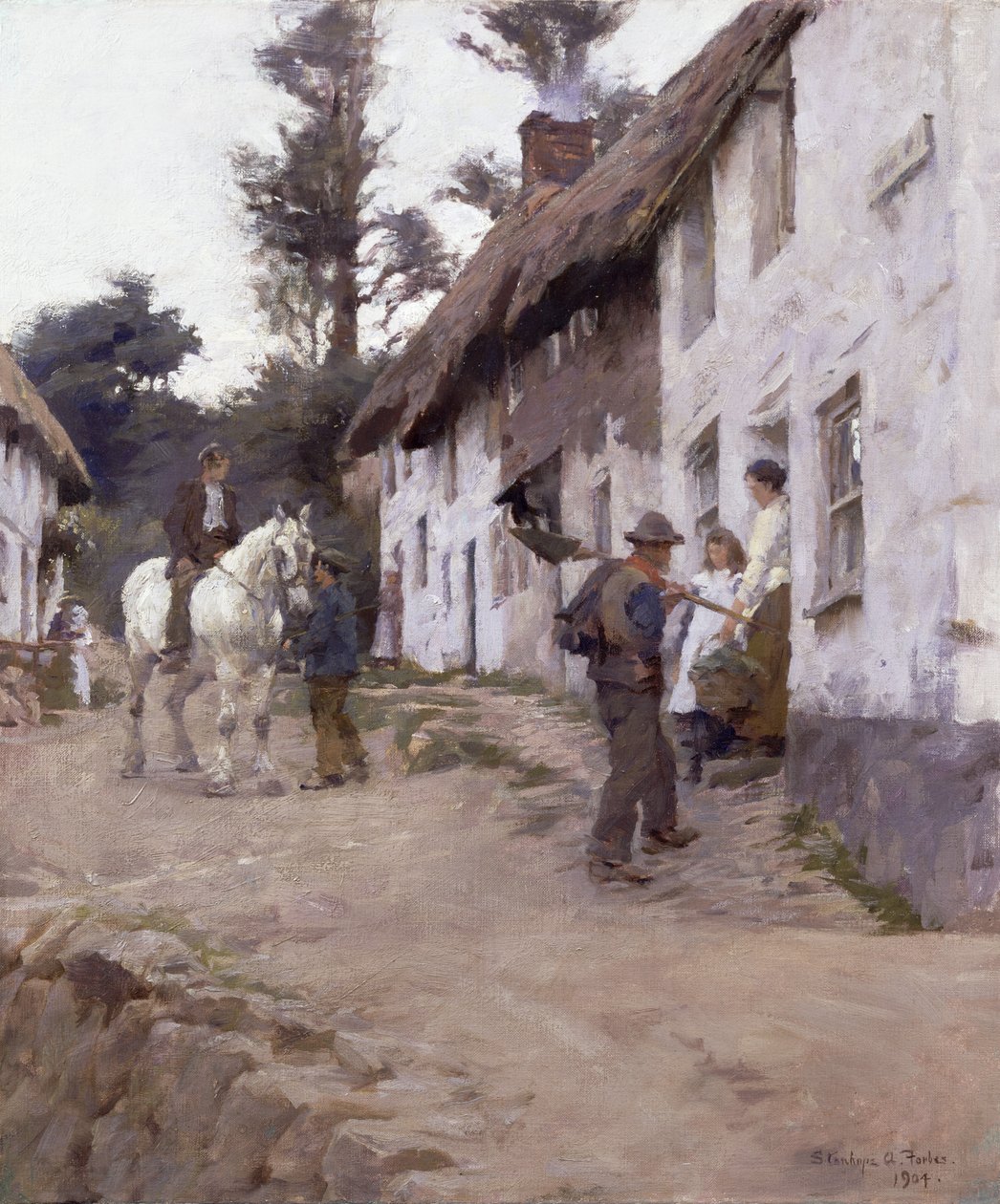 Akşam - İşçilerin Dönüşü by Stanhope Alexander Forbes