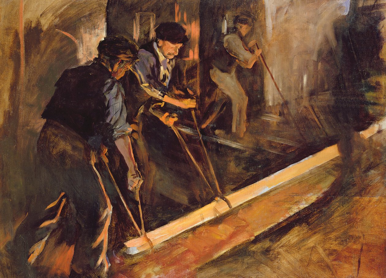 Dövme Çelik, Çelik Fabrikaları (tuval üzerine yağlı boya) by Stanhope Alexander Forbes