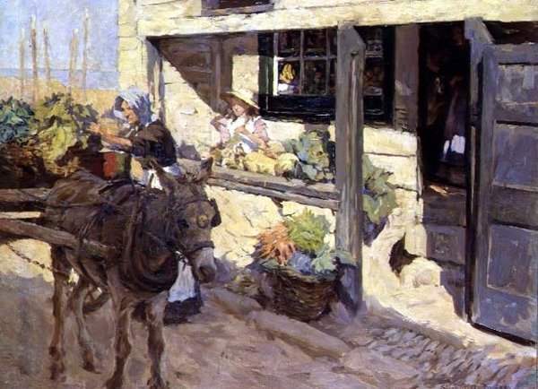 Eşek Arabasını Yükleme by Stanhope Alexander Forbes