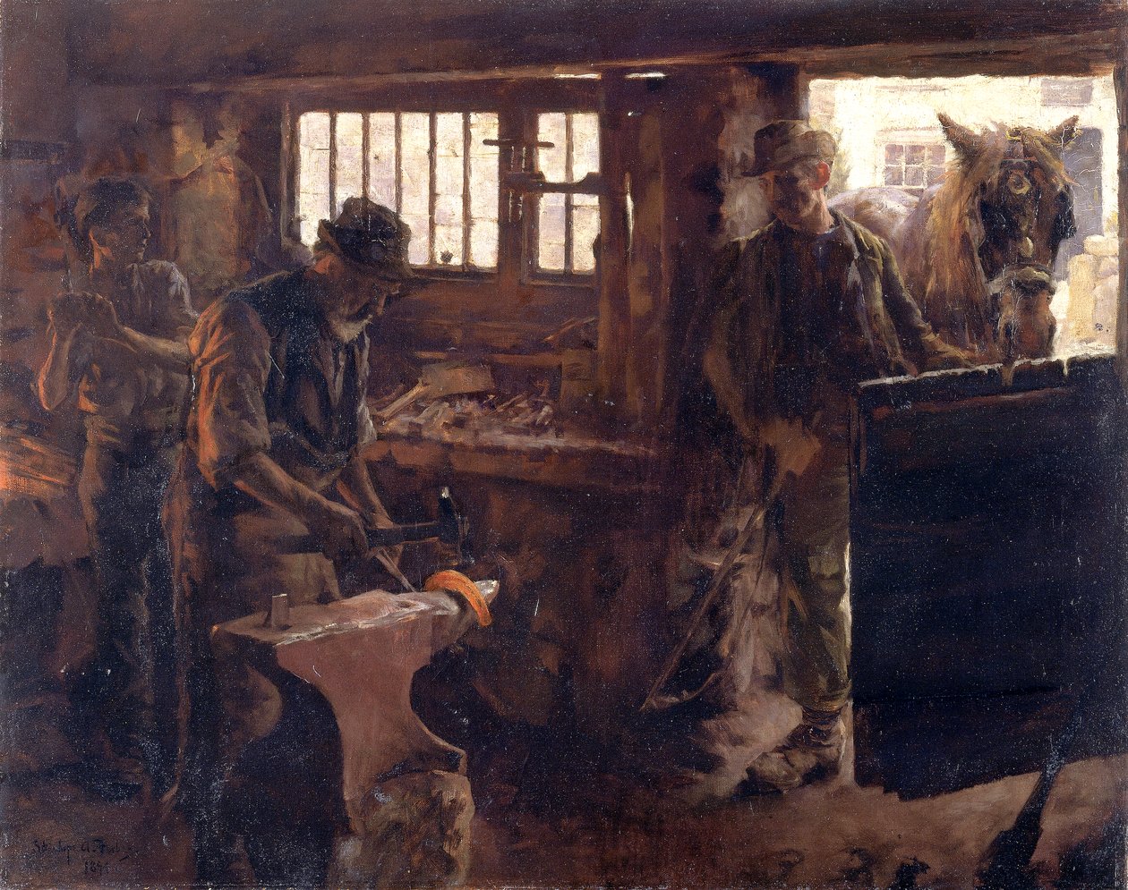 Küçük Smithy by Stanhope Alexander Forbes