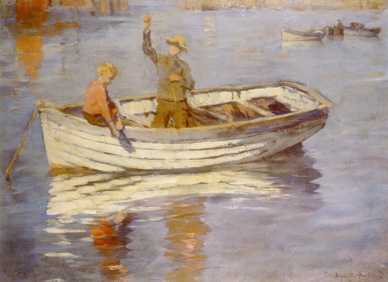Genç Balıkçılar (petrol) by Stanhope Alexander Forbes