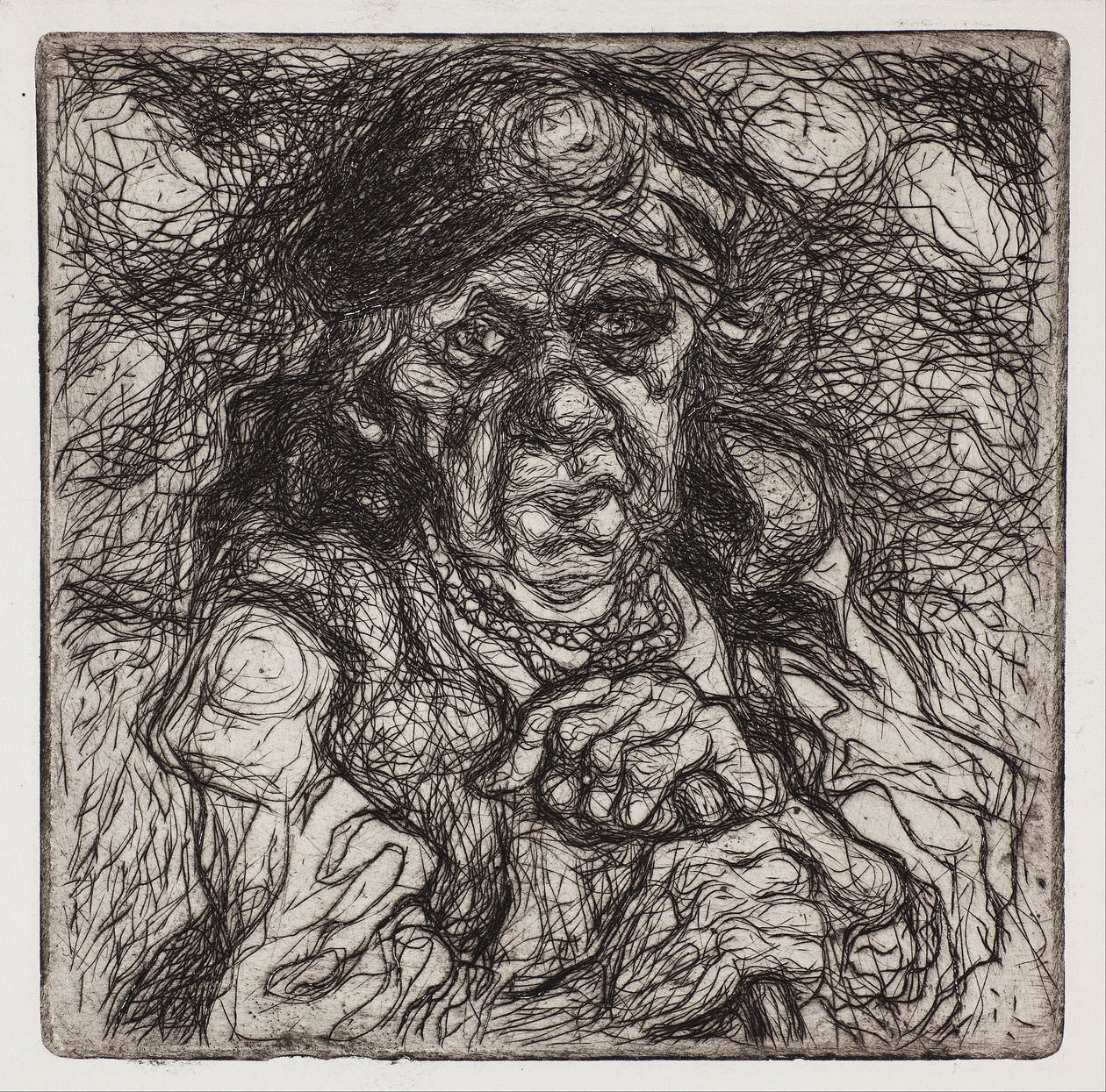 Yaşlı köylü kadın by Stanisław Osostowicz