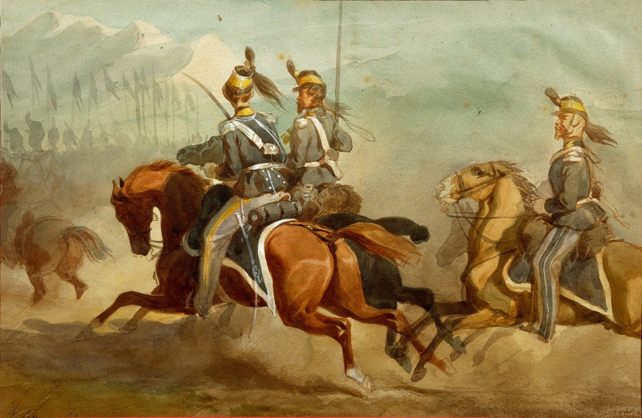 Süvari, Stanislao Grimaldi del Poggetto tarafından İllüstrasyon by Stanislas Grimaldi del Poggetto
