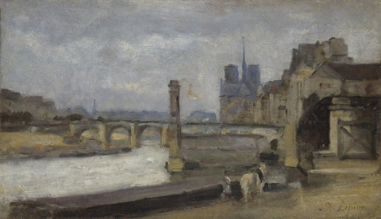 Pont de la Tournelle, Paris, 1862-1864 by Stanislas Lepine