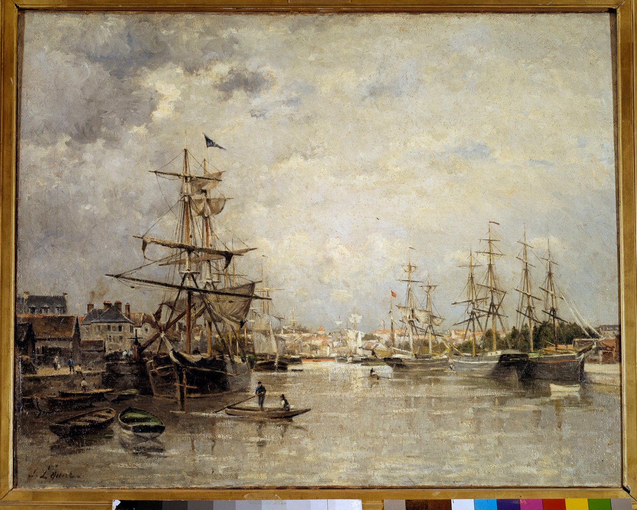 Le port de Caen Boyama Stanislas Lepine (1835-1892) 1859 Güneş. 0,72x0,91 m Paris, Orsay Müzesi by Stanislas Victor Edouard Lepine