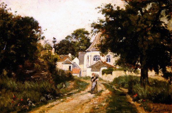 Köyden Ayrılmak (tuval üzerine yağlı boya) by Stanislas Victor Edouard Lepine