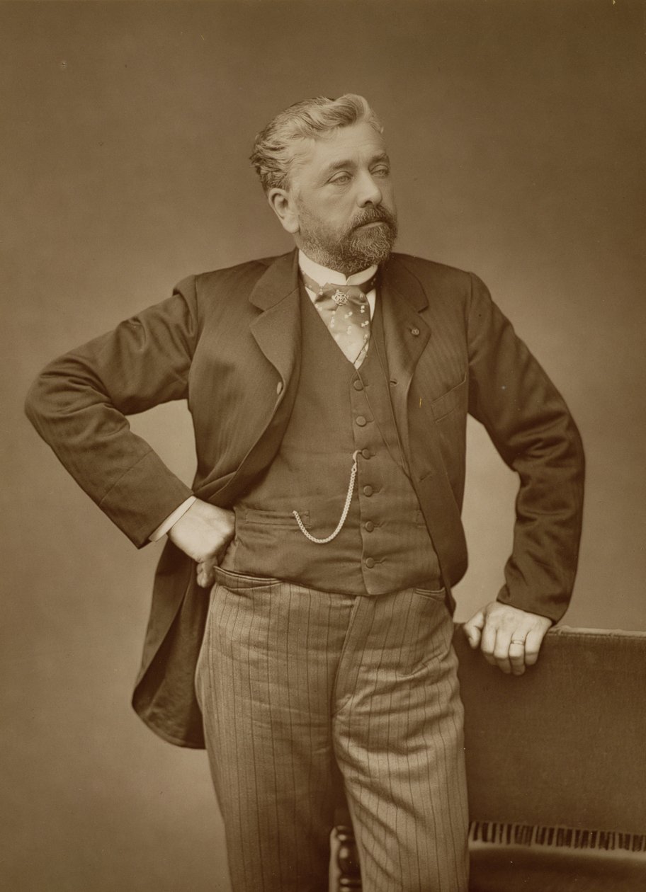 Alexandre Gustave Eiffel (1832-1923), Fransız mühendis, portre fotoğrafı (sepya fotoğrafı) by Stanislaus Walery