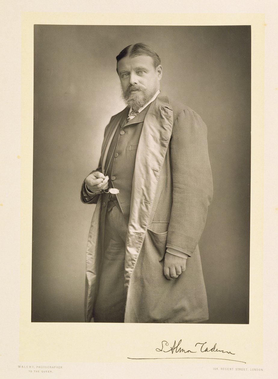Sir Lawrence Alma-Tadema (1836-1912), ressam, portre fotoğrafı by Stanislaus Walery