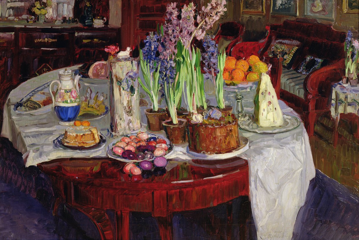 Paskalya Masası, 1915 by Stanislav Julianovic Zukovskij
